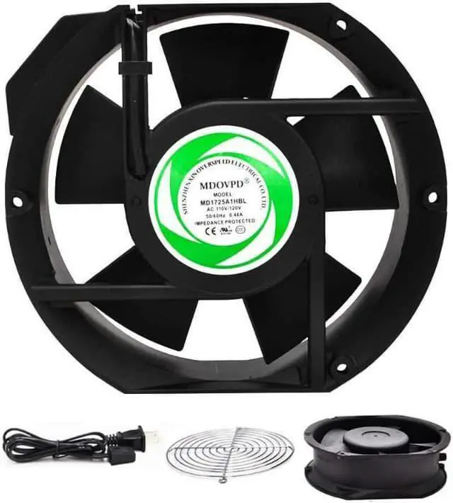 Alt view image 2 of 6 - AC MDOVPD Cooling Fan, AC Axial Fan 17251, 120V AC 172mm x 150mm x 51mm 110-120V for Cooling Ventilation Exhaust Projects, Lifespan of 67000 Hours with UL Certification
