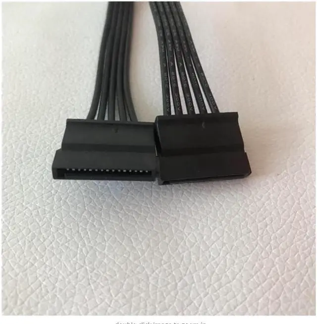 Alt view image 2 of 3 - SATA Female to Female Adapter Power Extension Cable for PC Chassis Motherboard Charger Supply Black 20cm