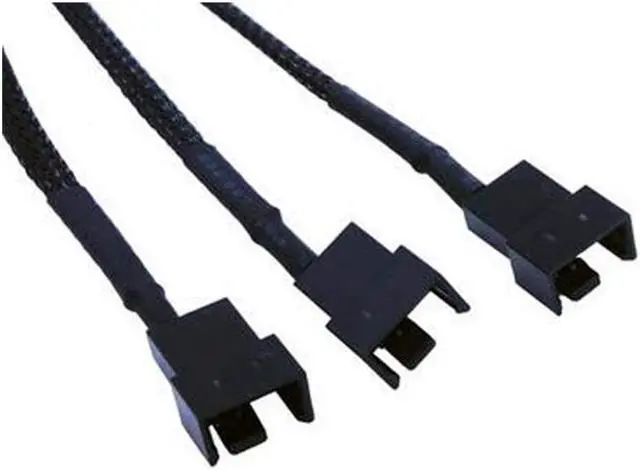 Alt view image 3 of 4 - SATA to 3 x 3 Pin / 4 Pin PMW 12V PC Case Fan Power Adapter Cable, 3-Pin or 4-Pin (PWM Connector) to 15 Pin SATA Computer Cooler Cooling Fan Splitter Y Power Cable 2-Pack