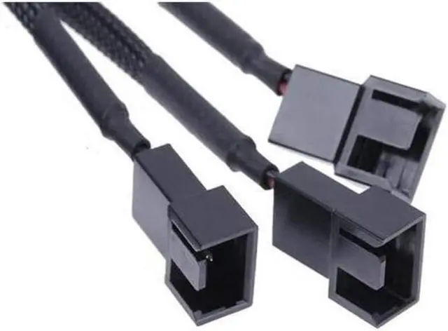 Alt view image 4 of 4 - SATA to 3 x 3 Pin / 4 Pin PMW 12V PC Case Fan Power Adapter Cable, 3-Pin or 4-Pin (PWM Connector) to 15 Pin SATA Computer Cooler Cooling Fan Splitter Y Power Cable 2-Pack