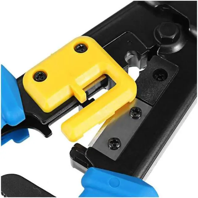 Alt view image 5 of 6 - RJ45 Crimp Tool 6P 8P Multi-function Cable Cutter Pass Through Crimper Ethernet Cable Connector Crimping Tool Ratcheting Hand Tools Bonus CAT6 Connector 20 Pack
