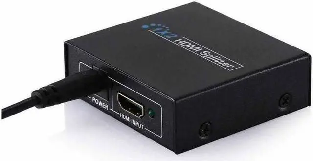 Alt view image 7 of 7 - Full HD HDMI Splitter 1x2 Repeater Amplifier 3D 1080p 4K Switch Box 1 in 2 out