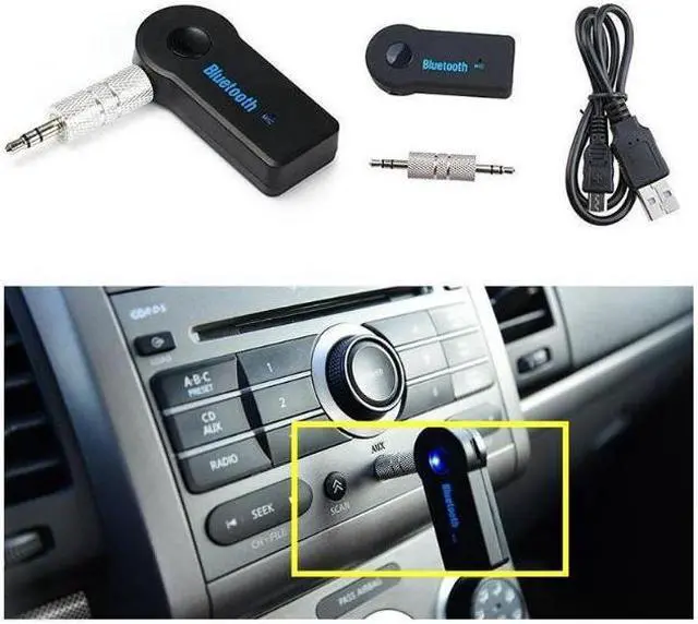 Alt view image 5 of 6 - Wireless Bluetooth Receiver Adapter Dongle Mini 4.1 Stereo 3.5mm Jack for Car Computer Music Audio Aux For Headphone Handsfree