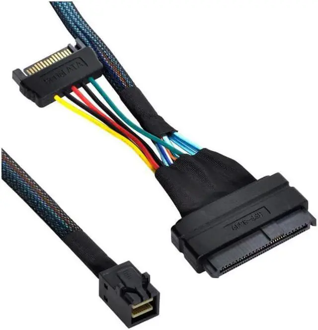 Main image of FVH U.2 U2 SFF-8639 NVME PCIe SSD Cable for Mainboard SSD M.2 SFF-8643 Mini SAS HD SF-093-0.5M