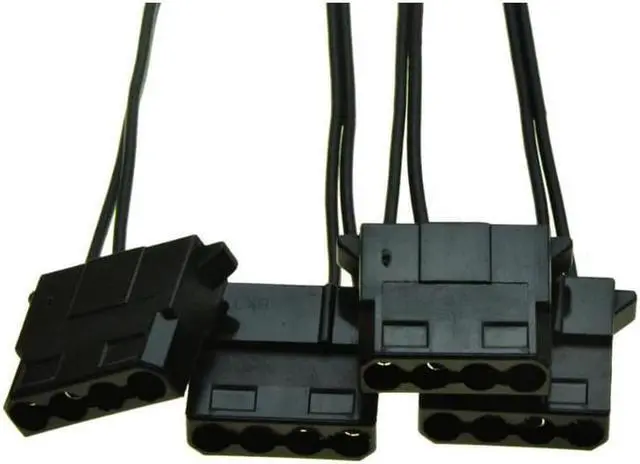 Alt view image 3 of 4 - 4pin Molex Female Port to 3Pin Female PC Fan Cooling Converter Cable D plug IDE Power to 3 Pin Connector Power supply Cable