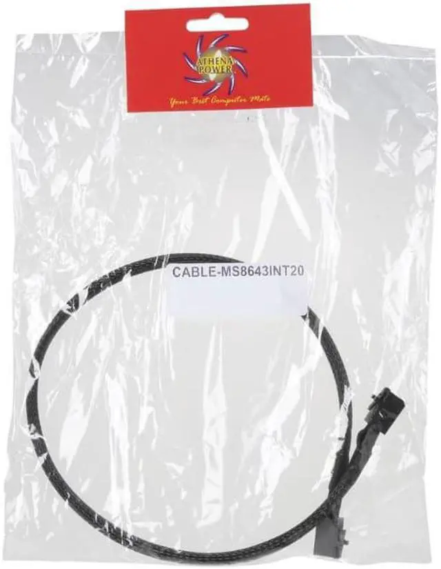 Alt view image 3 of 3 - Athena Power GPU Server 12G Data Cable for RM-4UG4243HE12 0.5M Mini SAS SFF8643 to SFF8643 Internal Cable (CABLE-MS8643INT20)