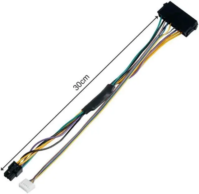 Alt view image 2 of 5 - ATX Main 24 Pin Female to 6 Pin Male 6 Pin PCI-E PSU Power Adapter Supply Cable Connector for HP Elite 8100 8200 8300 800G1 18AWG 30CM