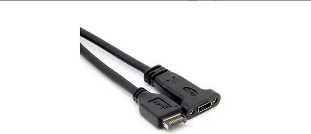 Main image of XT-XINTE Motherboard Expansion Cable USB 3.1 Front Panel Header Type E Male to Usb-C Type C Female Computer Connector 50cm