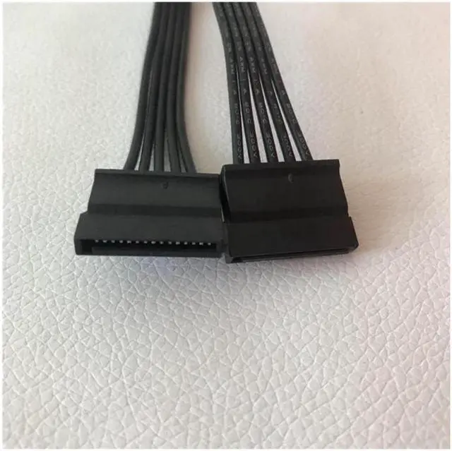Alt view image 2 of 3 - SATA Female to Female Adapter Power Extension Cable for PC Chassis Motherboard Charger Supply Black 20cm
