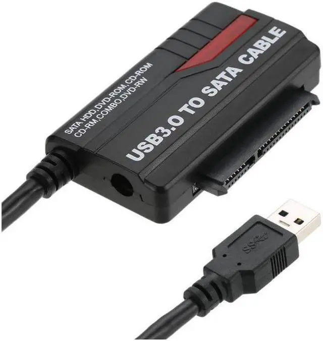 Alt view image 5 of 6 - USB 3.0 to SATA Adapter Hard Drive Converter Cable for 2.5" 3.5" SSD HDD with Power Supply Cable 12V 2A for PC Laptop desktop