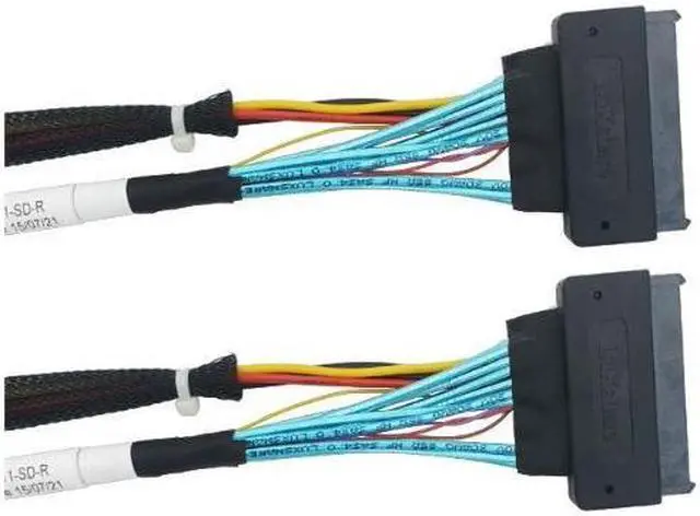 Alt view image 4 of 5 - Linkreal PCIe 4.0 SlimSAS 8i (SFF-8654) to Two U.2 SFF-8639 Cable