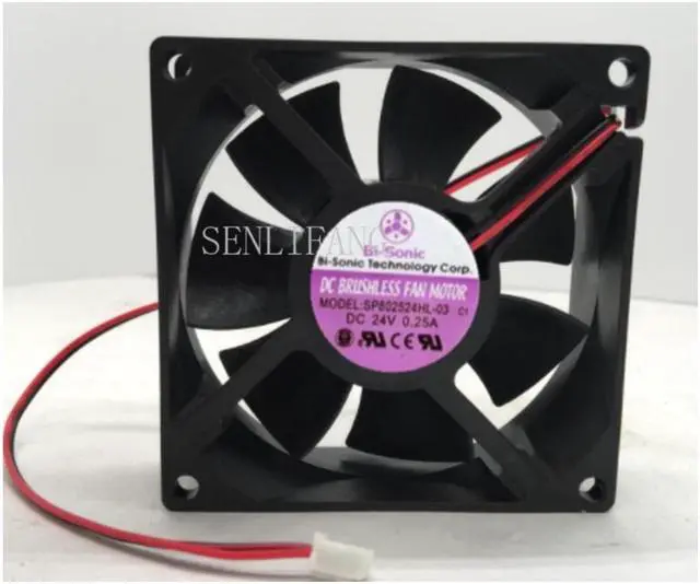 Main image of SP802524HL-03, C1 DC 24V 0.25A 2-wire 2-Pin connector 100mm 80x80x25mm Server Square Cooling fan