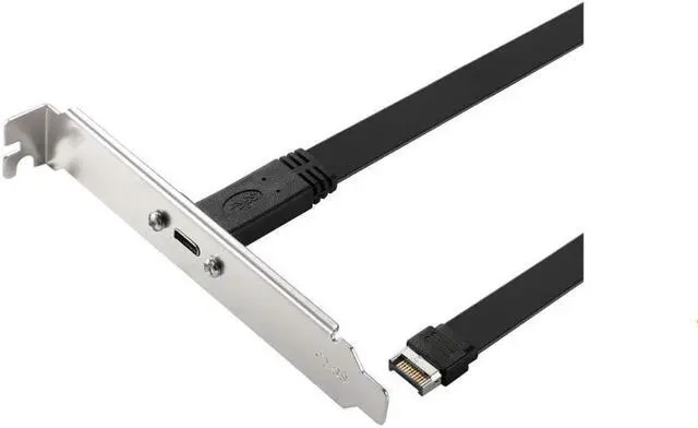 Alt view image 3 of 6 - SMUGDESK USB 3.1 Type C Front Panel Header Extension Cable cm, USB 3.1 Type E to USB 3.1 Type C Cable,Gen 2 10 Gbps Internal Adapter Cable,with Mount Screw (26cm)
