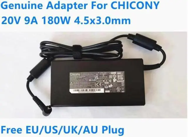 Main image of Chicony 20V 9A 180W A17-180P4B A180A063P Power Supply AC Adapter For MSI GF66 GF75 CREATOR Z16 A11UET Laptop Charger