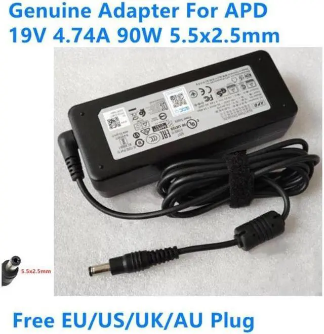 Main image of 19V 4.74A 90W 5.5x2.5mm APD DA-90J19 Power Supply AC Adapter For Monitor Laptop Charger