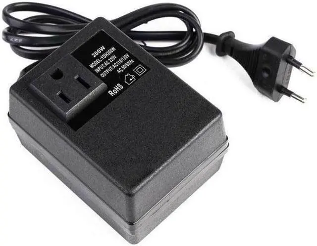 Main image of 200W Voltage Converter Transformer 220V To 110V Step Down Travel Voltage Transformer Converter EU Plug