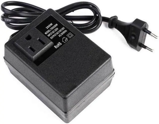 Alt view image 2 of 2 - 200W Voltage Converter Transformer 220V To 110V Step Down Travel Voltage Transformer Converter EU Plug