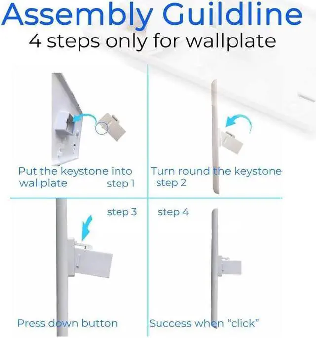 Alt view image 7 of 7 - Rapink RJ45 Coupler Inline Adapter Keystone Female to Female Network Connector 5 Pack for Ethernet Cat6/Cat5e/Cat5 Cable Extender with Gold Plated White