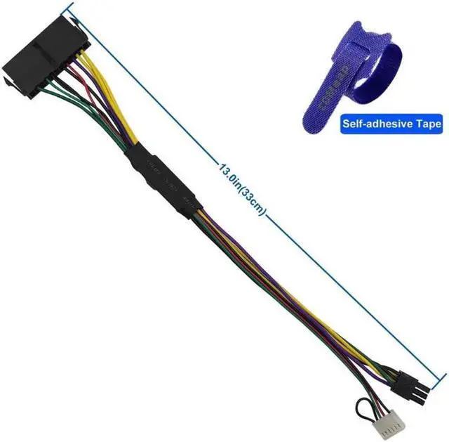 Alt view image 2 of 6 - COMeap 24 Pin to 6 Pin PCI-E ATX Main Power Adapter Cable for HP Z220 Z230 Workstation SFF Series 4000 6005 8300 ProDesk 600 G1 SFF 12-inch(30cm)