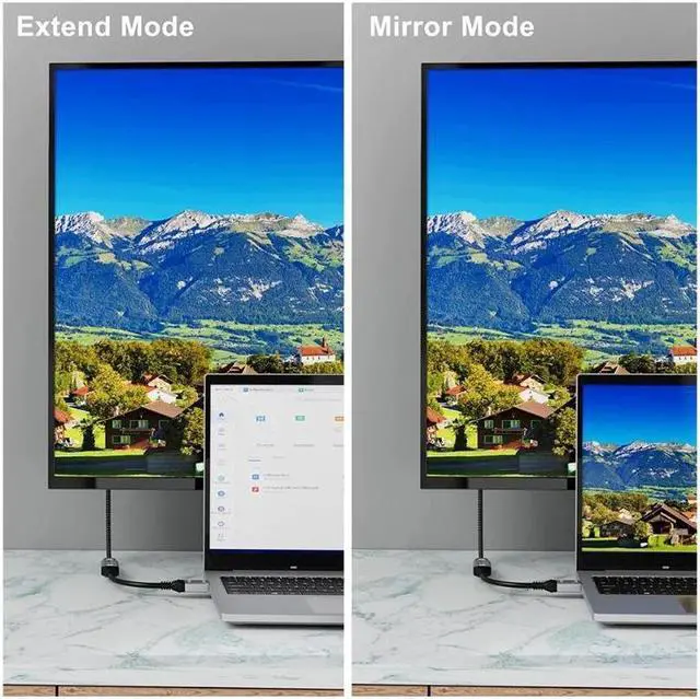 Alt view image 6 of 7 - CableDeconn DisplayPort 1.4 to HDMI 2.1 Ultra HD 8K Male to Female Cable 0.25m Converter 8K@60Hz 4K@120Hz Directional Compatible with DisplayPort PC and HDMI Displays Tvs