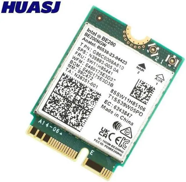 Alt view image 3 of 5 - New Wi-Fi 7 BT 5.4 Intel BE200 WIFI Card BE200NGW 2.4/5/ 6 GHz 5.8 Gbps For Windows 11 PC Laptop