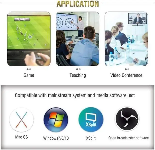 Alt view image 5 of 7 - Game Capture Card, High Definition 1080p Reliable Portable Video Converter for Game Streaming Live Broadcasts Video Recording