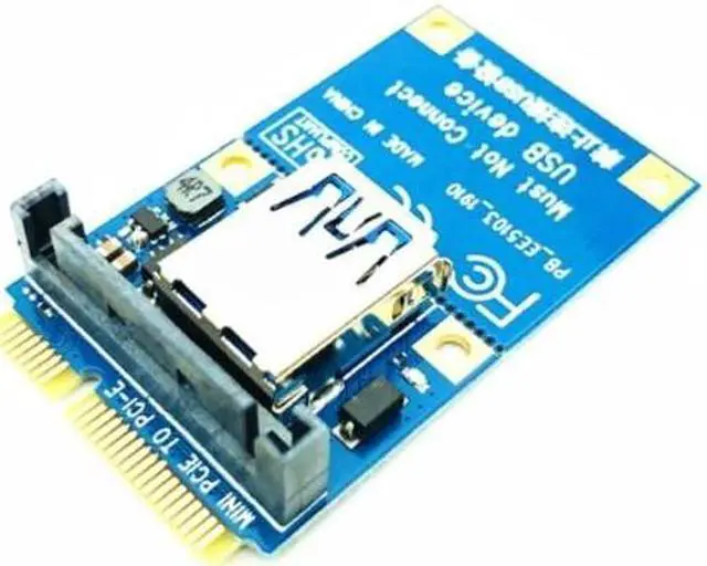 Alt view image 3 of 3 - Riser Mini PCI-E to PCI Express X4 Riser Card Extender Card Adapter 15Pin SATA Power Connector with USB3.0 Cable Extension Cable