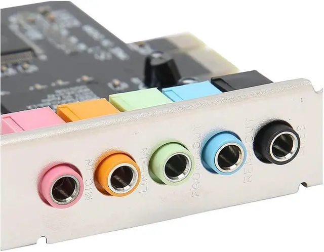 Alt view image 6 of 7 - PCIe Sound Card, Sound Card 6 Channels Stereo Desktop Audio Signal Conversion Hardware with Driver CD for Windows 7/Vista/XP 32/64bit