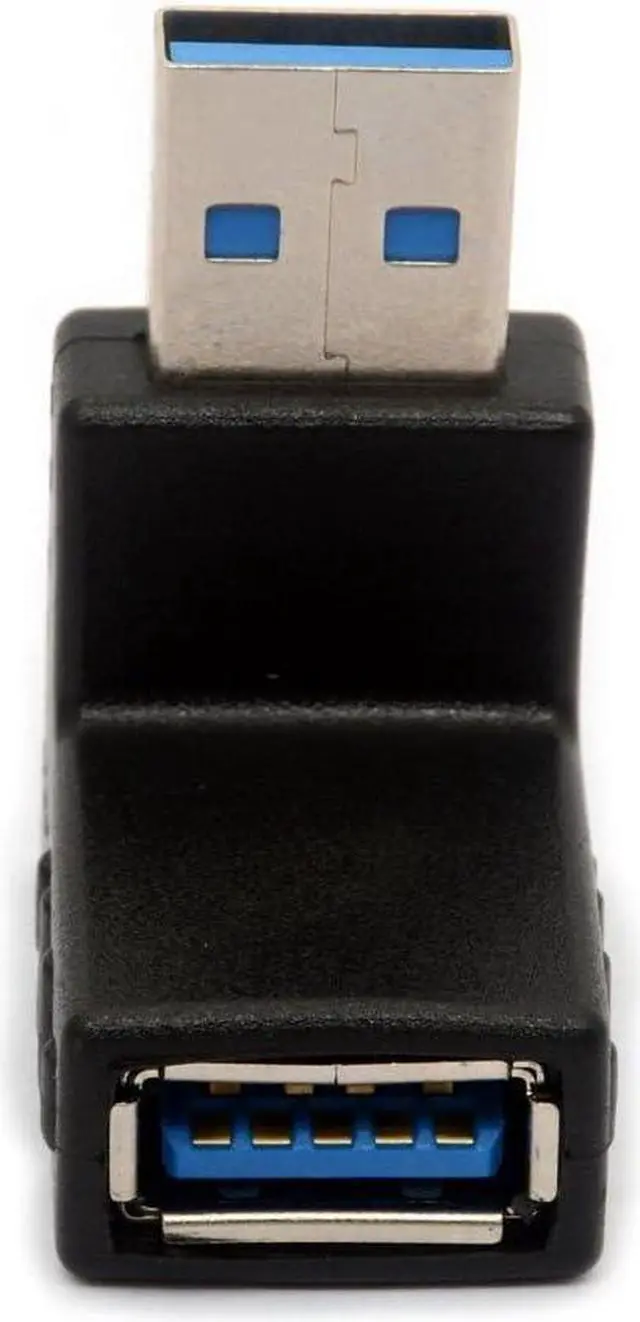Alt view image 2 of 6 - USB 3.0 Adapter 90 Degree Right Angled Gender Changers USB Connector Type A Vertical Male to Female Extender L-Shape Plug 2Pcs (Down)