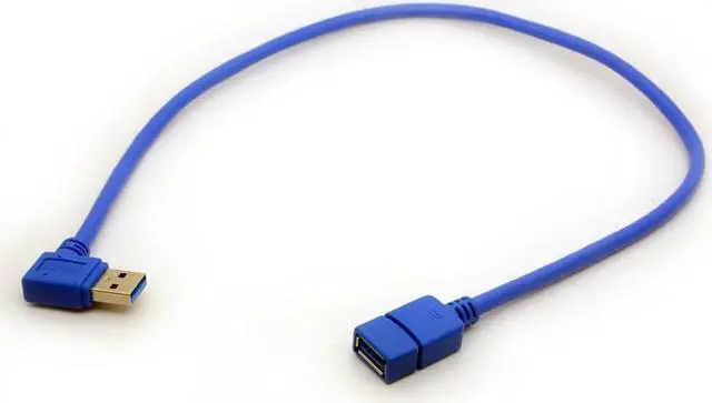 Alt view image 4 of 4 - 50cm USB 3.0 Extension Cable Left Right Angle 90 Degree Adapter Type A Male to Female High Speed Connection Super Fast 5Gbps Data Transfer Sync Charger Lead (Light)