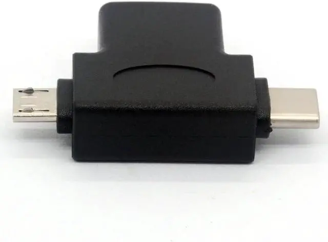 Alt view image 3 of 5 - smugdesk 2in1 Micro USB 3.0 and 2.0 Type C OTG Adapter, USB-C Male Micro USB Male to USB-A 3.0 Female Converter On The Go for Android Google Nexus Samsung Galaxy Note ect. (180 Degree)