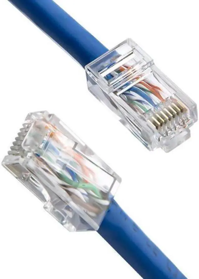 Alt view image 6 of 6 - Cat6 Connector Cat6 RJ45 Ends 100-Pack Cat6 / Cat5e / Cat5 RJ45 Connector Ethernet Cable Crimp Connectors UTP Network Plug for S