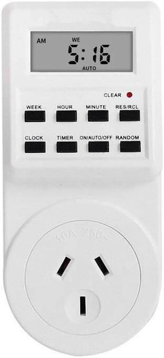 Main image of 1 Set of Kitchen Timers Electronic Time Control Switch Timer Adapters Sockets Digital Small Screen Timer Socket Power Meter Outlet Programmable Setting For Clear