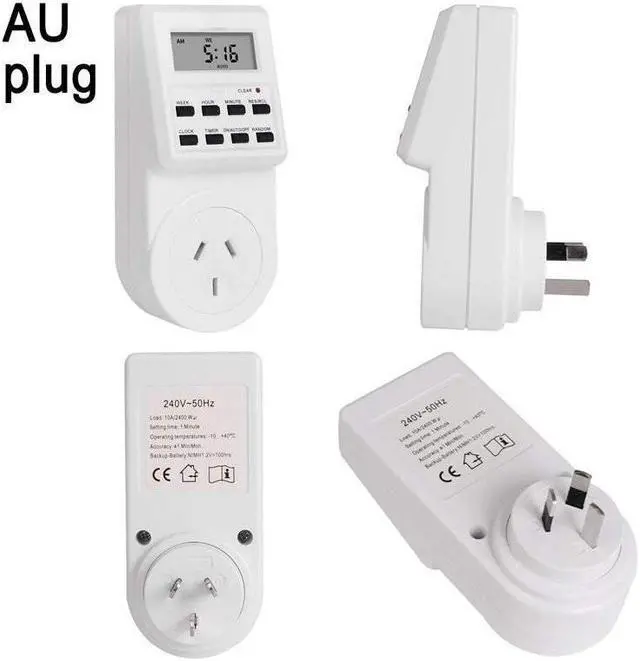 Alt view image 2 of 3 - 1 Set of Kitchen Timers Electronic Time Control Switch Timer Adapters Sockets Digital Small Screen Timer Socket Power Meter Outlet Programmable Setting For Clear