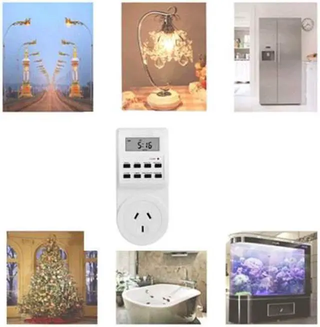 Alt view image 3 of 3 - 1 Set of Kitchen Timers Electronic Time Control Switch Timer Adapters Sockets Digital Small Screen Timer Socket Power Meter Outlet Programmable Setting For Clear