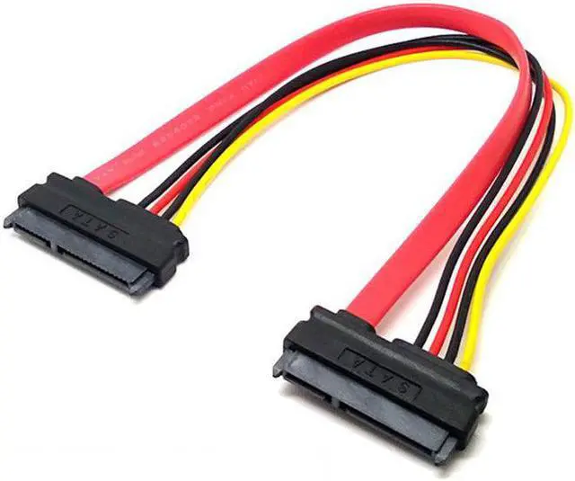 Main image of 1 Set of Sata Female To Female Adapter Cable Converter 22Pin Sata With 7Pin15pin Female To Male Sata Power Data Cable Standard