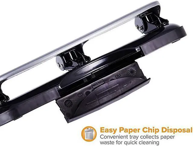 Alt view image 5 of 7 - Bostitch inPRESS 20 Reduced Effort ThreeHole Punch Silver Black 2220
