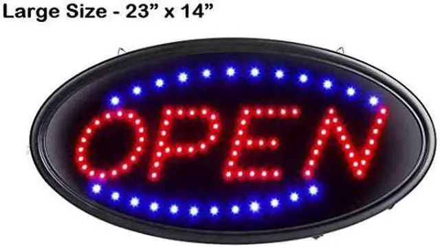 Alt view image 7 of 7 - LED Open Sign for Business 23 x 14 inch Bigger Size LED Shop Light Neon Sign Dual Modes for Flashing amp Stead Light for Business Storefront Walls Office Window Shop Light Bar