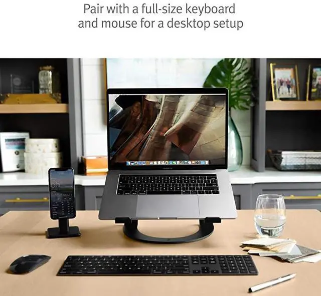 Alt view image 5 of 6 - Twelve South Curve for MacBooks and Laptops | Ergonomic desktop cooling stand for home or office matte black