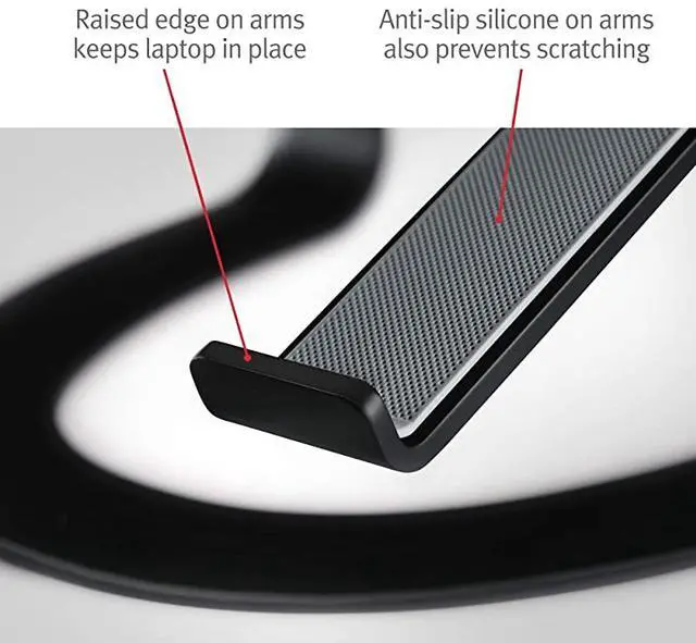 Alt view image 4 of 6 - Twelve South Curve for MacBooks and Laptops | Ergonomic desktop cooling stand for home or office matte black