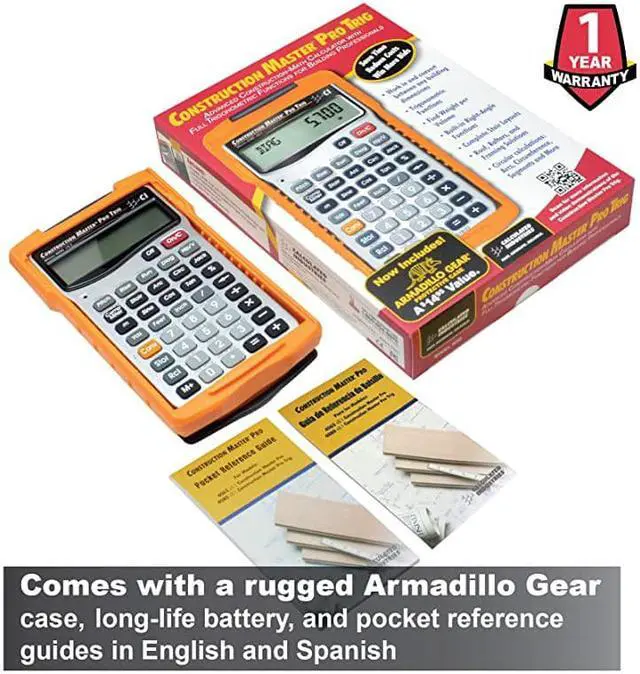 Alt view image 6 of 7 - 4080 Construction Master Pro Trig Advanced Construction Math Feet-Inch-Fraction Calculator with Full Trig Function for Architects, Engineers, Contractors, Estimators and Framers
