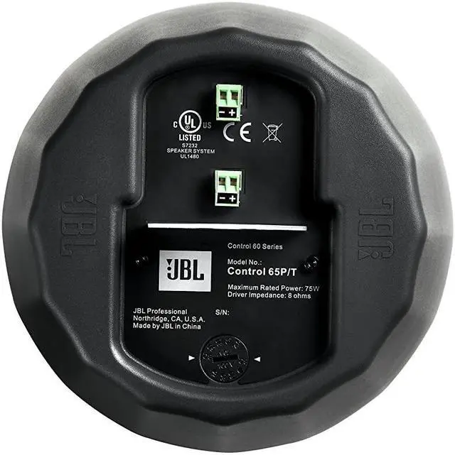 Alt view image 4 of 4 - C65P/T Compact Full-Range Hanging Pendant Speaker, Black, Sold as Pair