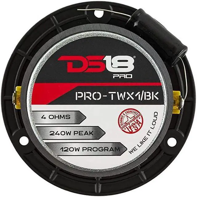Alt view image 4 of 4 - PROTWX1 Aluminum Super Bullet Tweeter 1 240W Max 4 Ohms Built in Crossover PRO Tweeters are The Best in The Pro Audio and Voceteo Market 2 Speakers Included