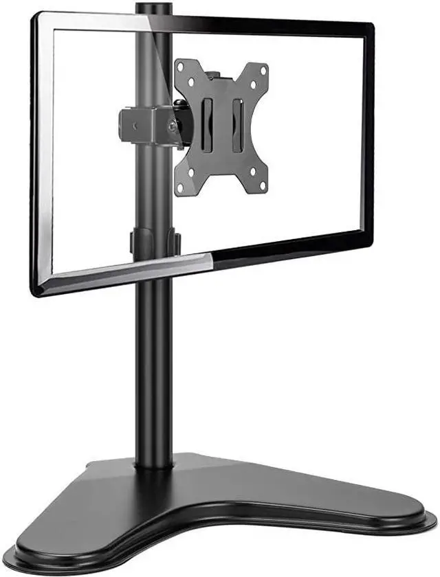 Main image of Single Monitor Stand Free Standing Full Motion Desk Mount Riser fits 13 to 32 inch Screens with Adjustable Height Tilt Swivel Rotation