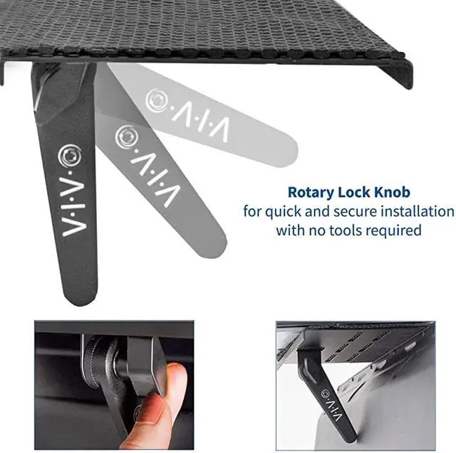 Alt view image 3 of 7 - Easy TV and Monitor Top Shelf Mounting Bracket with 12 inch Wide Padded Platform and Rotary Clamp Holds Speakers Streaming Devices Game Consoles Home Decor and More MountSFTV1