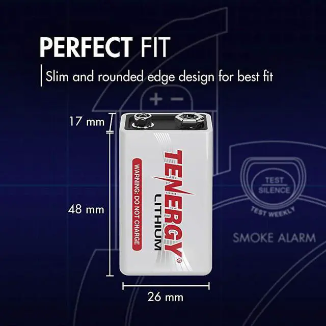 Alt view image 3 of 7 - 9V Lithium Batteries, 10 Years Shelf Life Lithium 9 Volt Non Rechargeable Batteries - Bulk 120 Pack