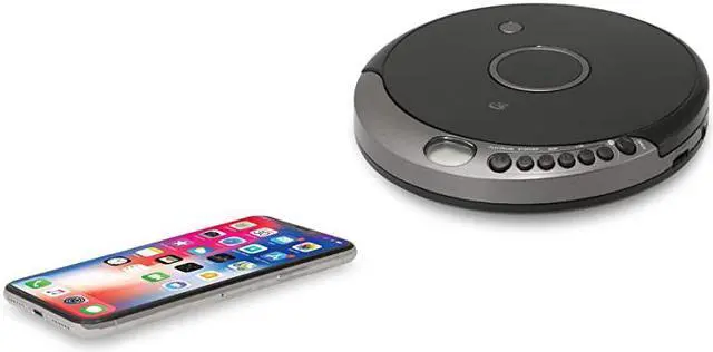 Alt view image 5 of 5 - PCB319B Portable Cd Player with Bluetooth Includes Stereo Earbuds Black