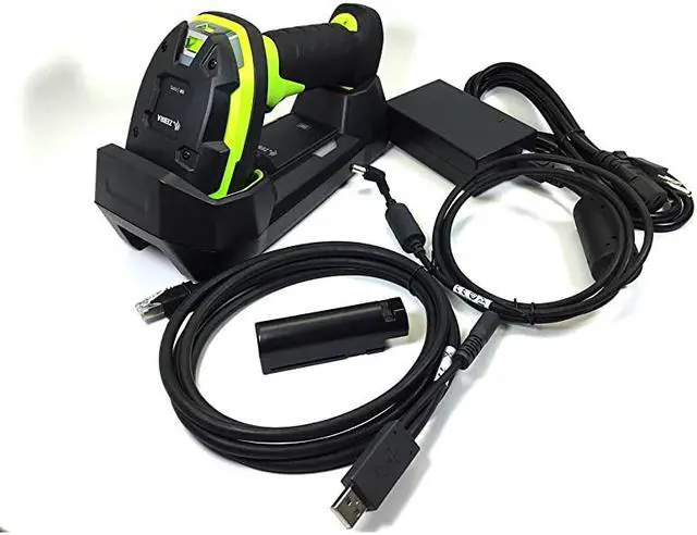 Alt view image 2 of 7 - LI3678SR UltraRugged Cordless 1D Barcode ScannerLinear Imager Kit FIPS Vibration Motor Includes Cradle Power Supply and USB Cord