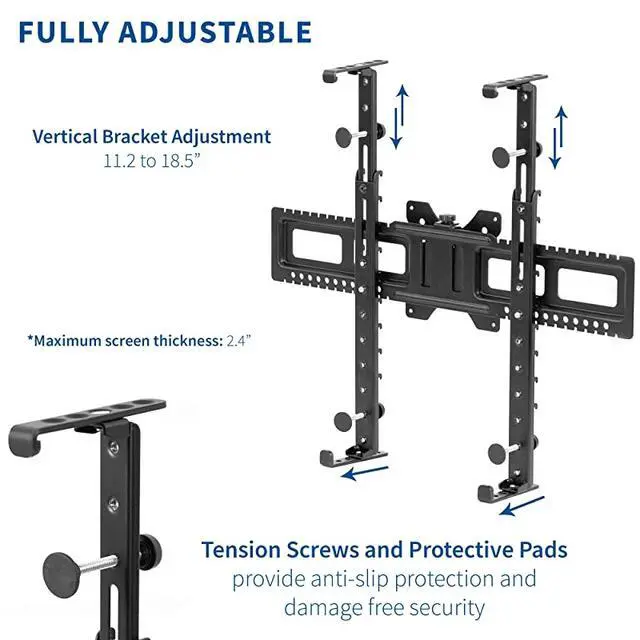 Alt view image 6 of 7 - Universal Adapter VESA Mount Kit for 20 to 32 inch Flat and Curved Monitor Screens 100x100mm Mounting Bracket Black MOUNTUVM01