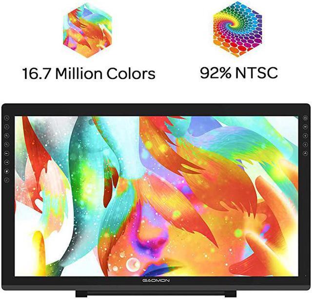 Alt view image 4 of 7 - PD2200 92%NTSC Full-Laminated Pen Display with 8192 Battery-Free Tilt-Support Stylus 8 Touch Buttons -21.5'' Drawing Tablet Monitor with Adjustable Stand